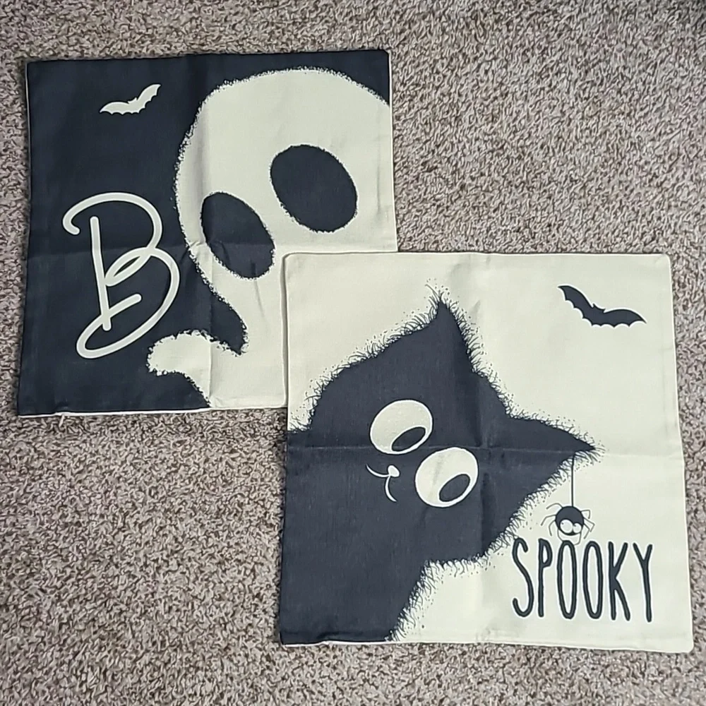 NEW Halloween Throw Pillow Covers 17x17